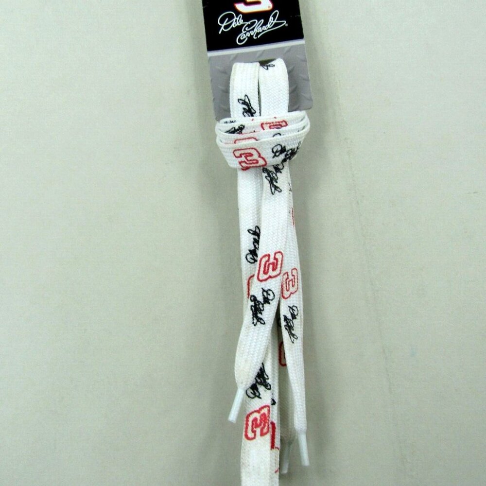Dale Earnhardt Race Lace Shoe Laces 7 or 8 Eyelets- Uses 45" Length Flat NWD